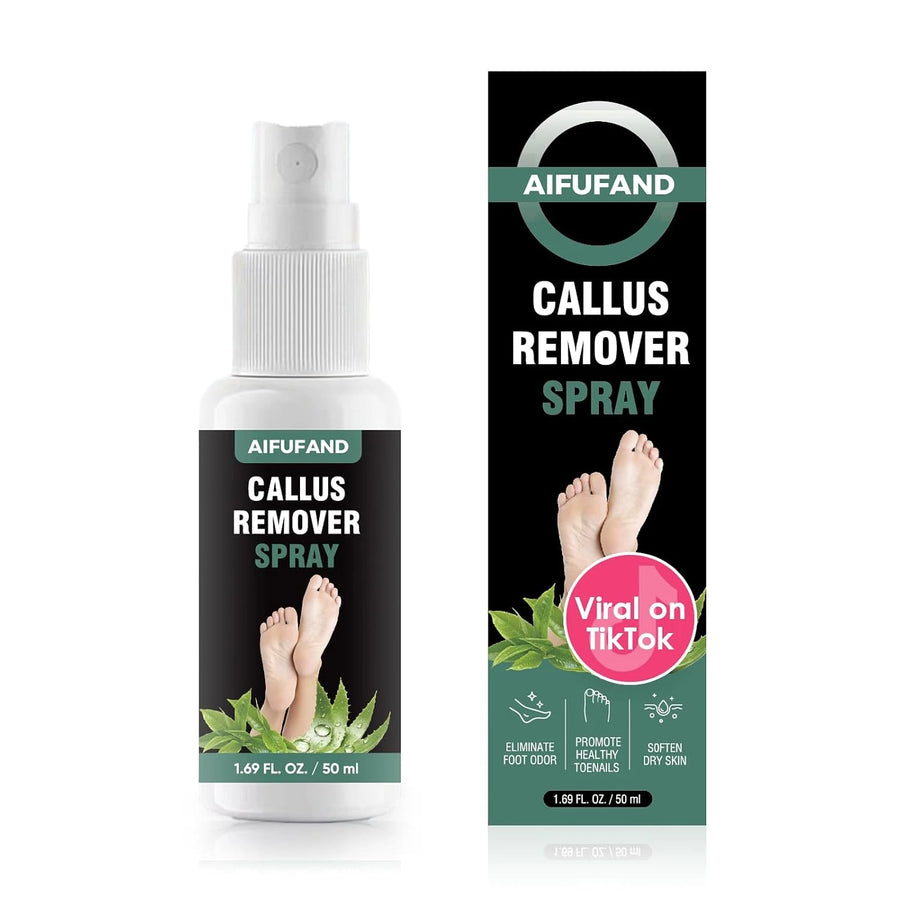 AIFUFAND Callus Remover Spray 50 ml bottle and retail box