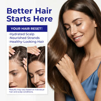 Hair and scalp care routine with smoother-looking hair